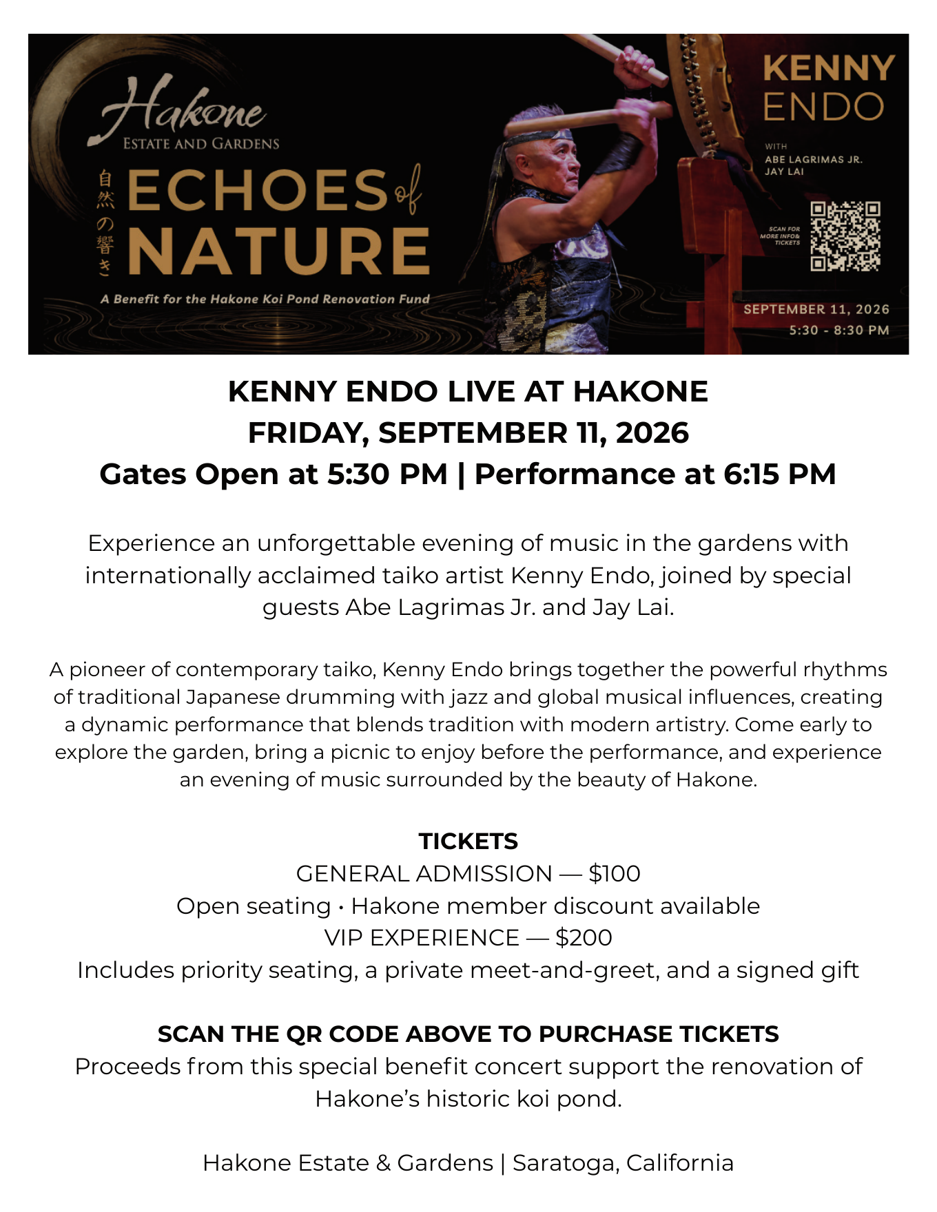 Echoes of Nature: Kenny Endo Live at Hakone